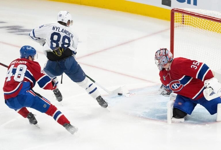 Leafs rally from three down to whip Canadiens 7-3