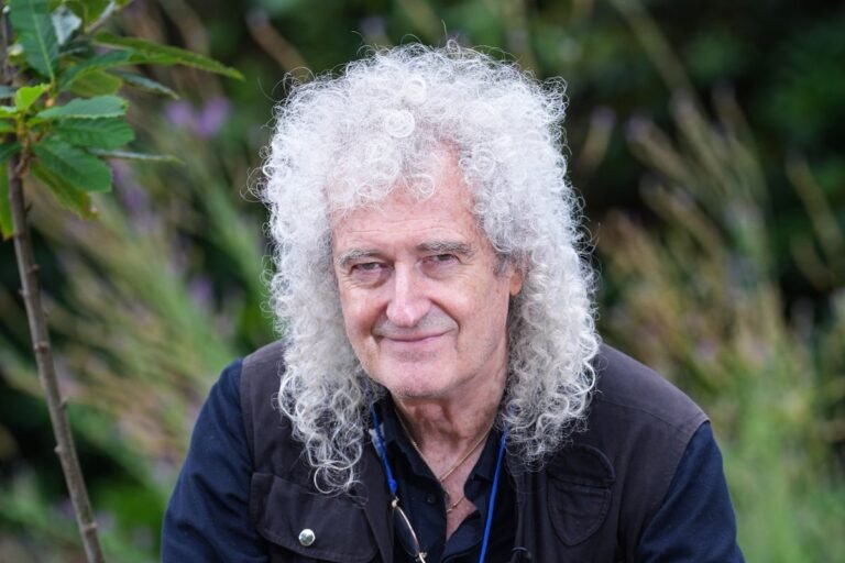 Anita Dobson says Brian May ‘taking each day as it comes’ during stroke recovery