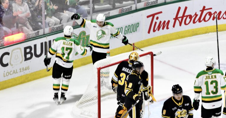 London Knights close out 2024 with decisive 9-3 victory over the Sarnia Sting