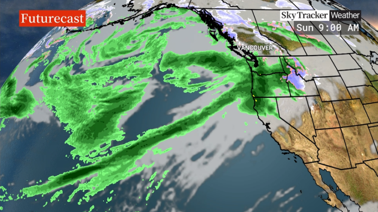 B.C.’s South Coast in for a soaking as atmospheric rivers move in