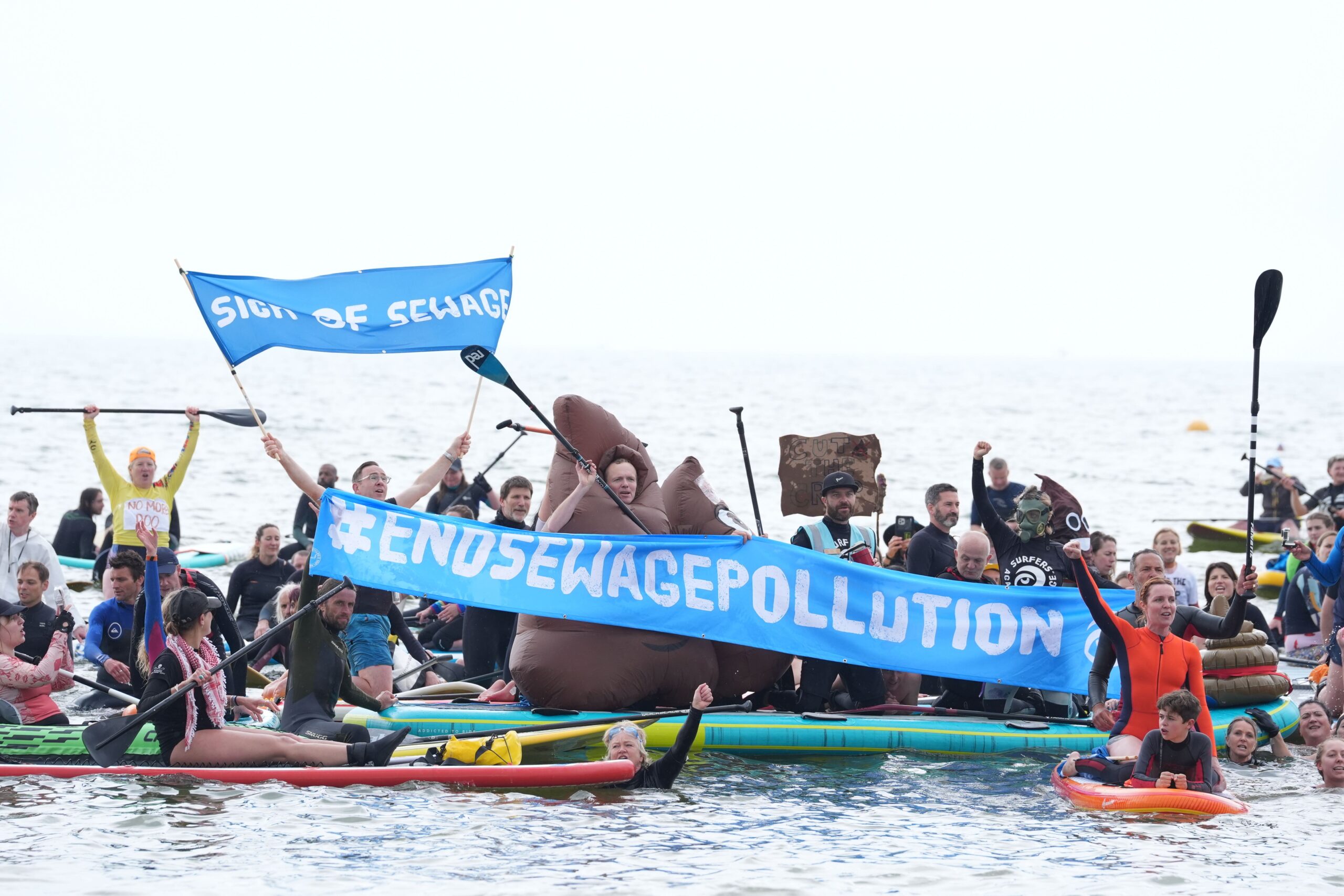 Campaigners warned the figures could be much higher as not all overflow information was available for Wales and Scotland (Gareth Fuller/PA)