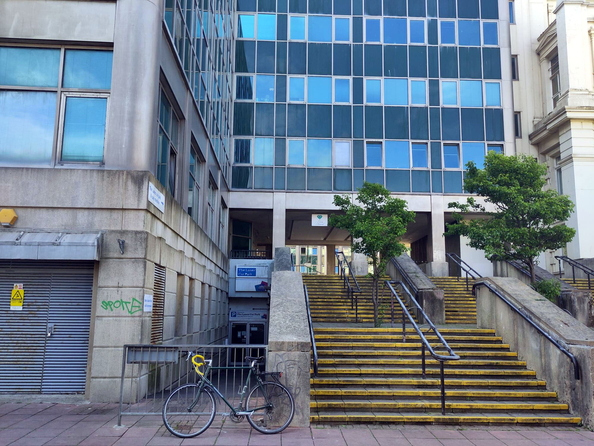 The flats next to the car park