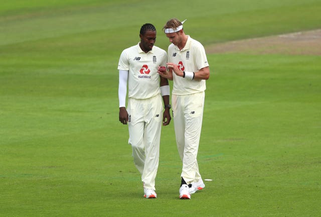Jofra Archer and Stuart Broad on England duty