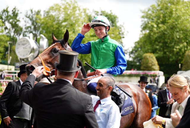 Billy Loughnane after riding Rashabar to victory in the Coventry Stakes