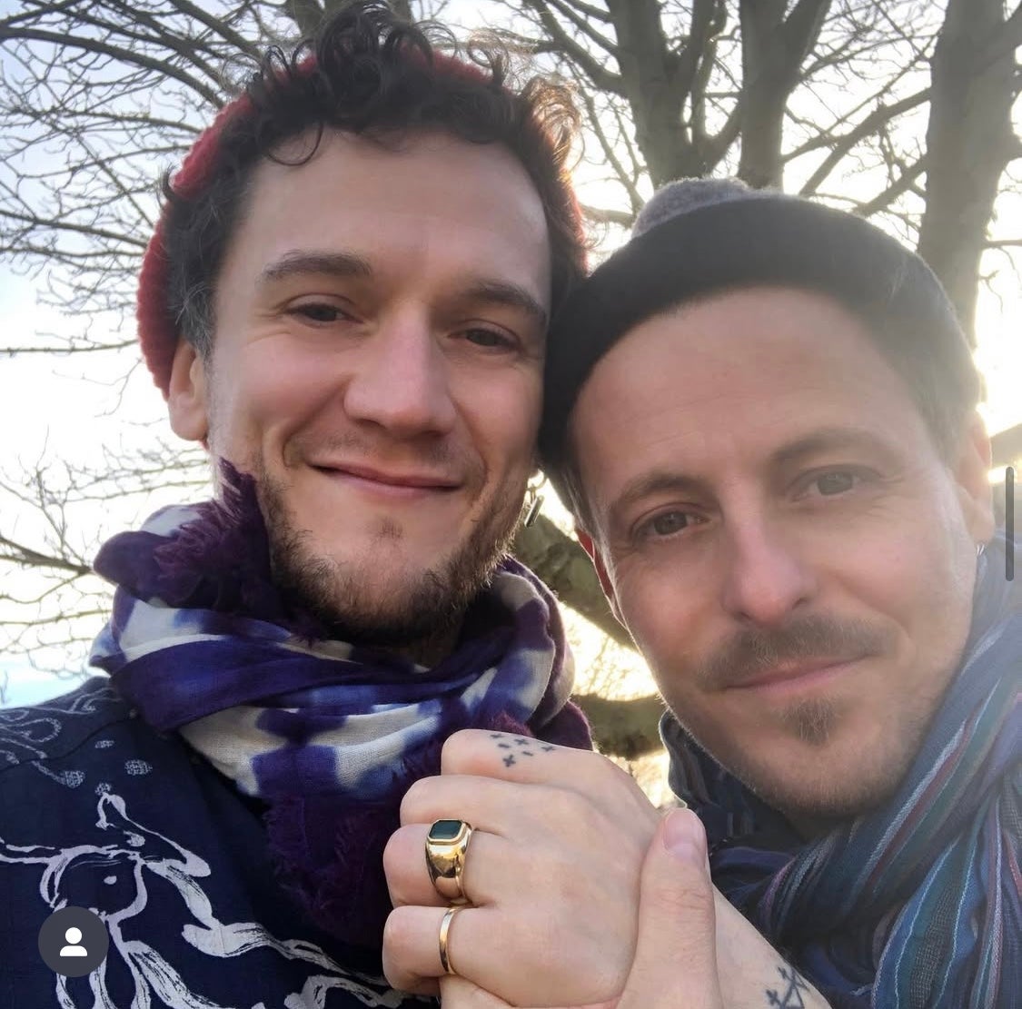 Fiongal (left) and Jamie Greenlaw-Meek (right) posted a video of them departing India shortly before the crash