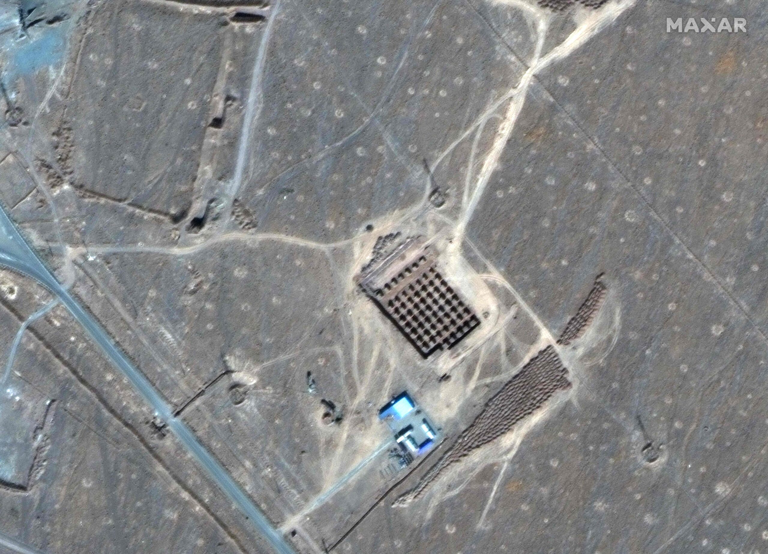 An overview of Iran's Fordow Fuel Enrichment Plant (FFEP), northeast of the Iranian city of Qom