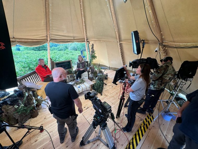 Chris Packham and Michaela Strachan in rehearsals for the live shows Credit: BBC Studios/Pat McKeeman Provided by francesca.sostero@bbc.co.uk