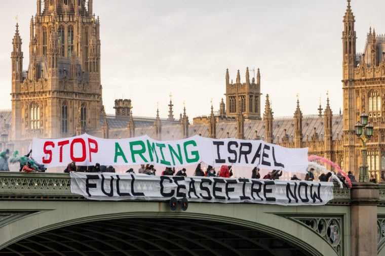 Pro-Palestinian activists have continually called for all arms exports from the UK to Israel to be stopped, with more than 14,500 children now said by Unicef to have died in Gaza as a result of Israeli actions (Photo: Mark Kerrison / In Pictures via Getty Images)