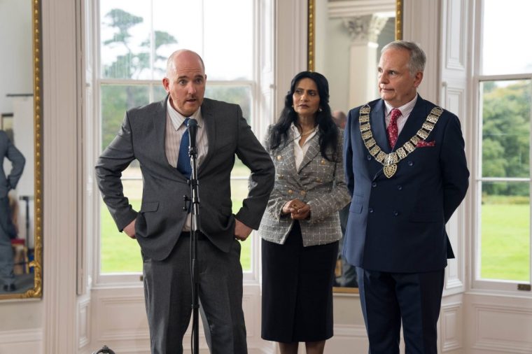Adam Best as DCI Hooper, Lata Sharma as Irene Farrow and Richard Croxford as Mayor Firth.