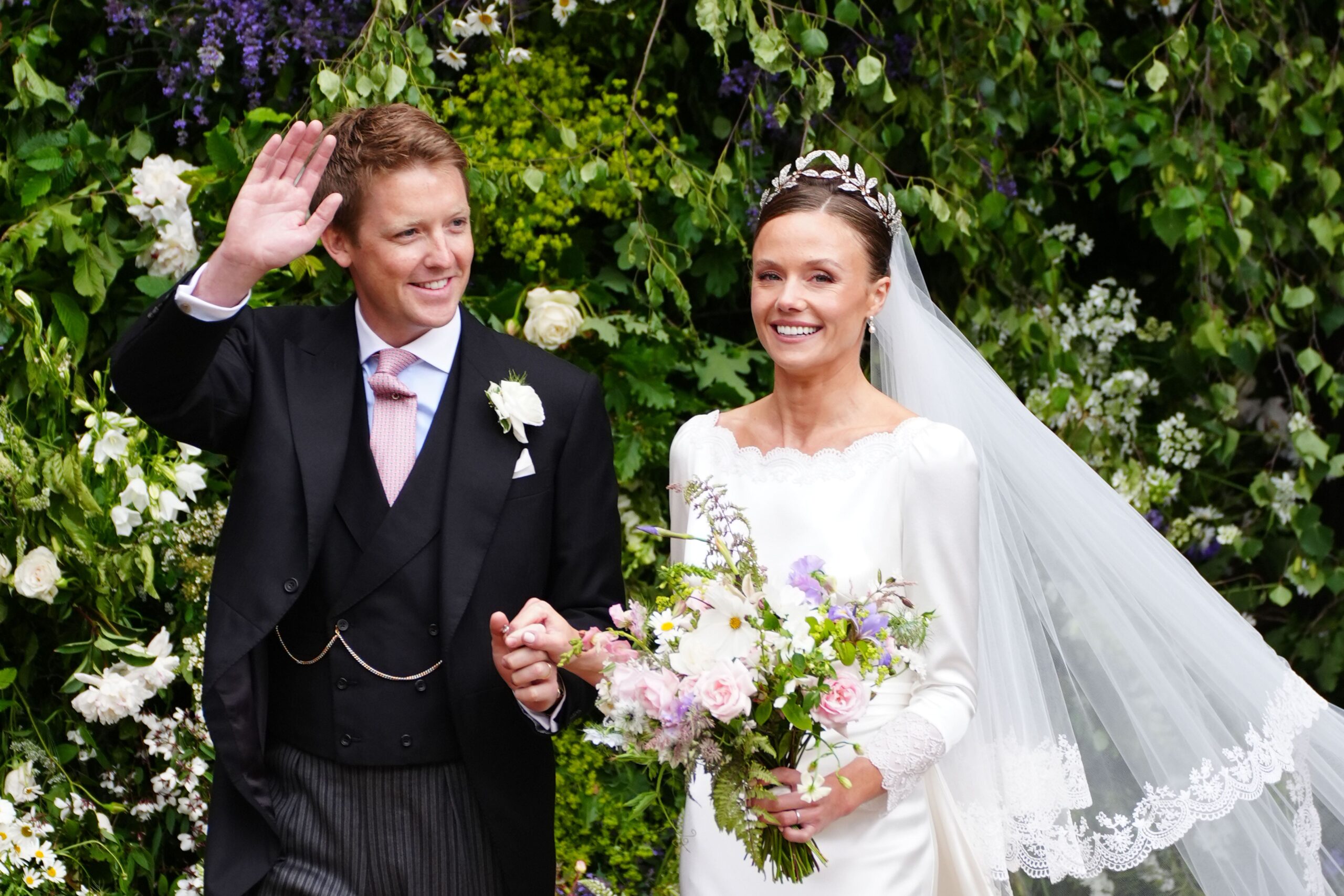Hugh Grosvenor, the Duke of Westminster, and Olivia Henson have announced the birth of their first baby (PA)