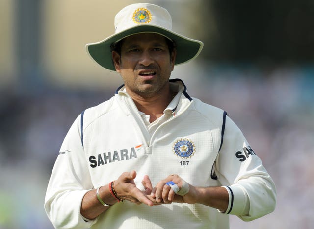 India’s Sachin Tendulkar fielding in a Test against England