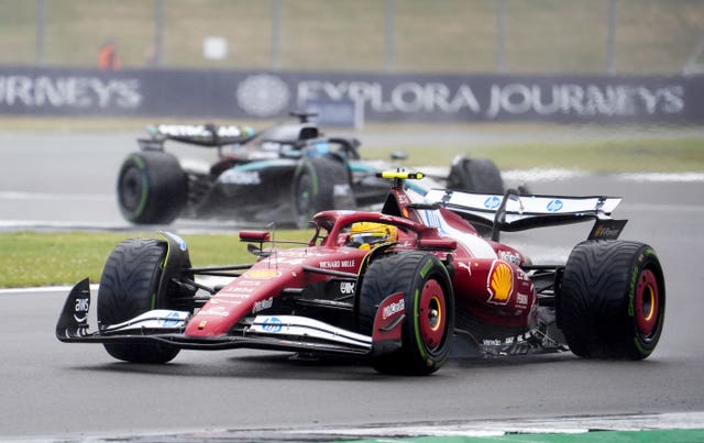 Lewis Hamilton in action at the British Grand Prix