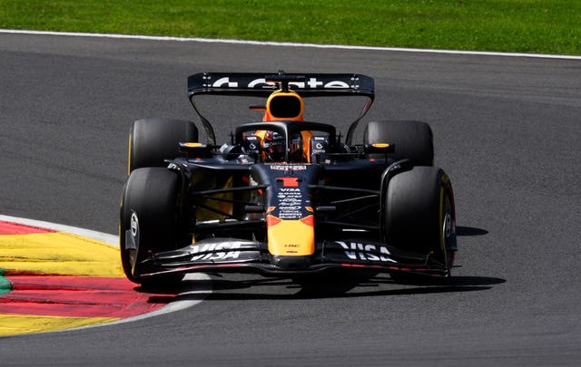 Max Verstappen on track
