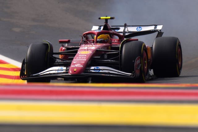 Lewis Hamilton in action at the Belgian Grand Prix