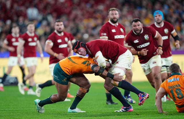 British and Irish Lions’ James Ryan after coming off the bench in the second Test in Melbourne
