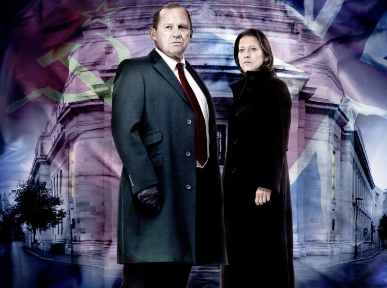 Television Programme: Spooks with Peter Firth as Harry Pearce and Nicola Walker as Ruth Evershed.