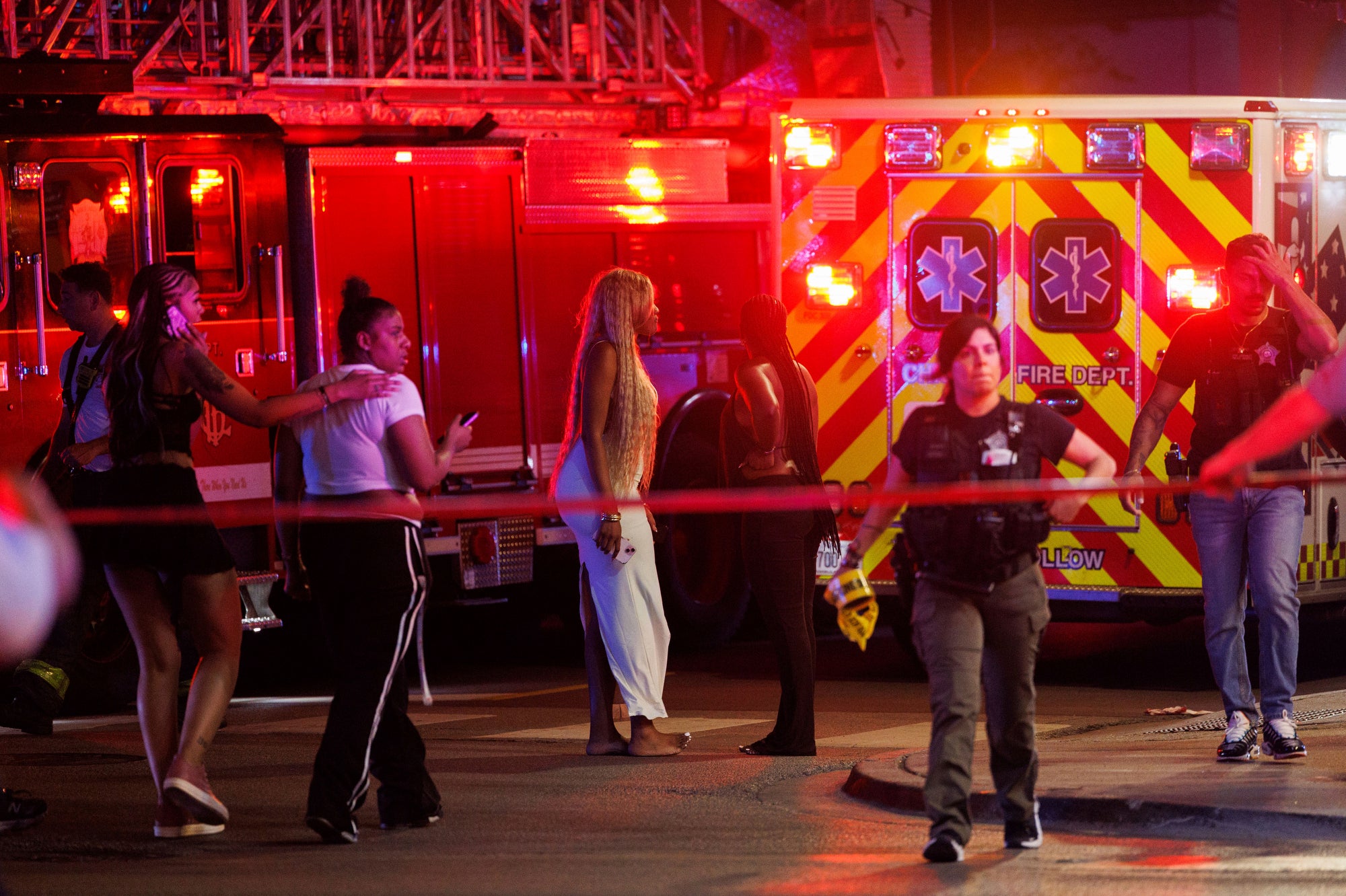 Shocked witnesses described people screaming and blood on the street in the aftermath of the attack