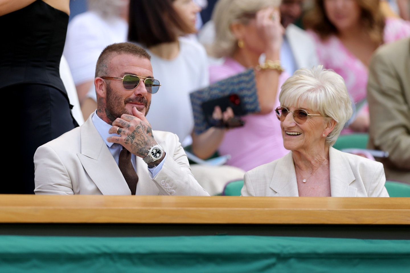 David Beckham and his mum Sandra Beckham