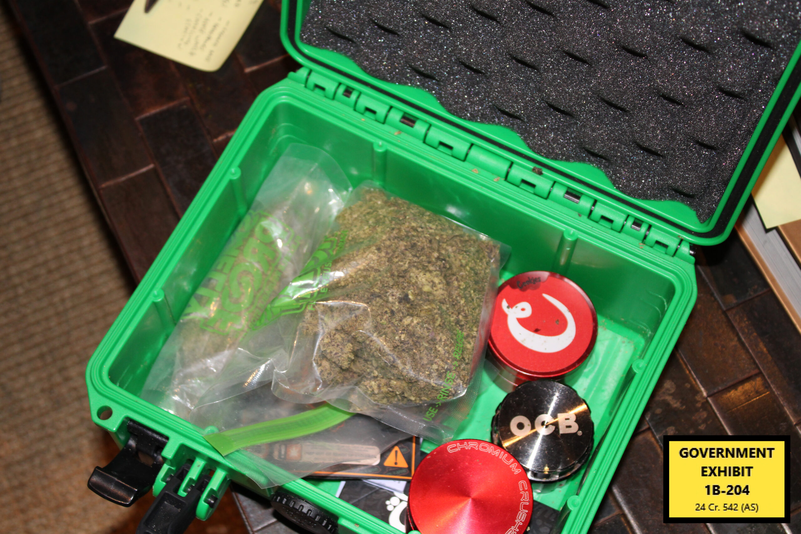 A case, which bears the name 'Diddy' on the front, contained marijuana and drug paraphernalia inside. It was found by federal agents along alongside other items at Combs’ Miami mansion