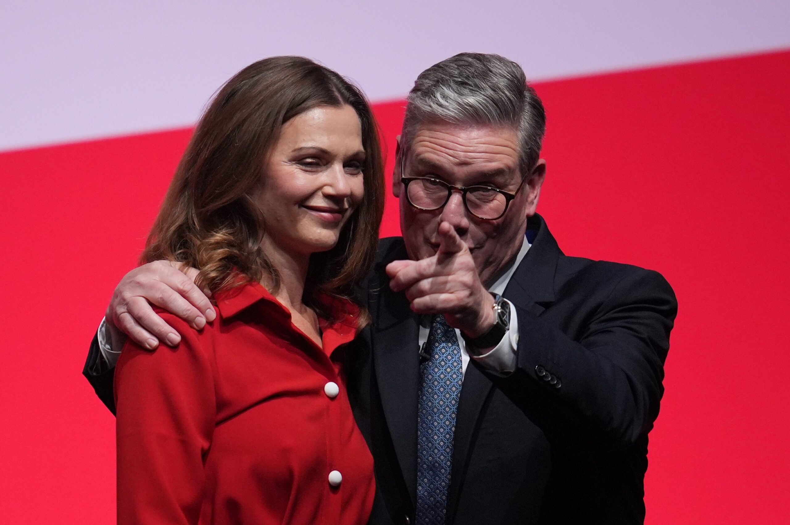 Starmer with his wife Victoria