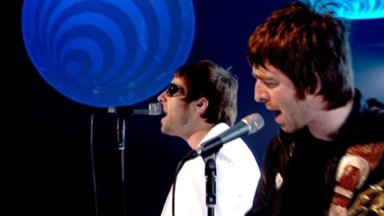 Oasis on 'Top of the Pops in 2005 (Photo: BBC)
