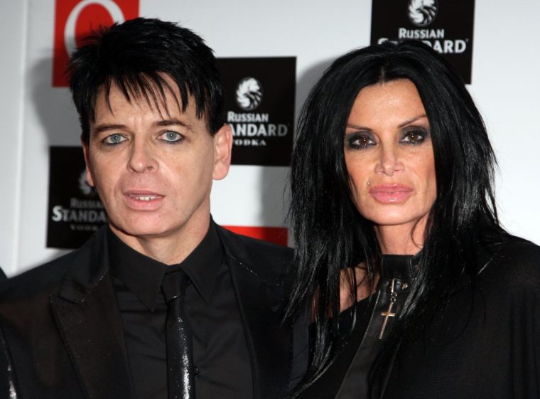 26/10/2009: The Q Awards 2009 at The Grosvenor House Hotel, Park Lane, London. Here Gary Numan & Gemma Numan. (Photo by Justin Goff Photos/Getty Images)