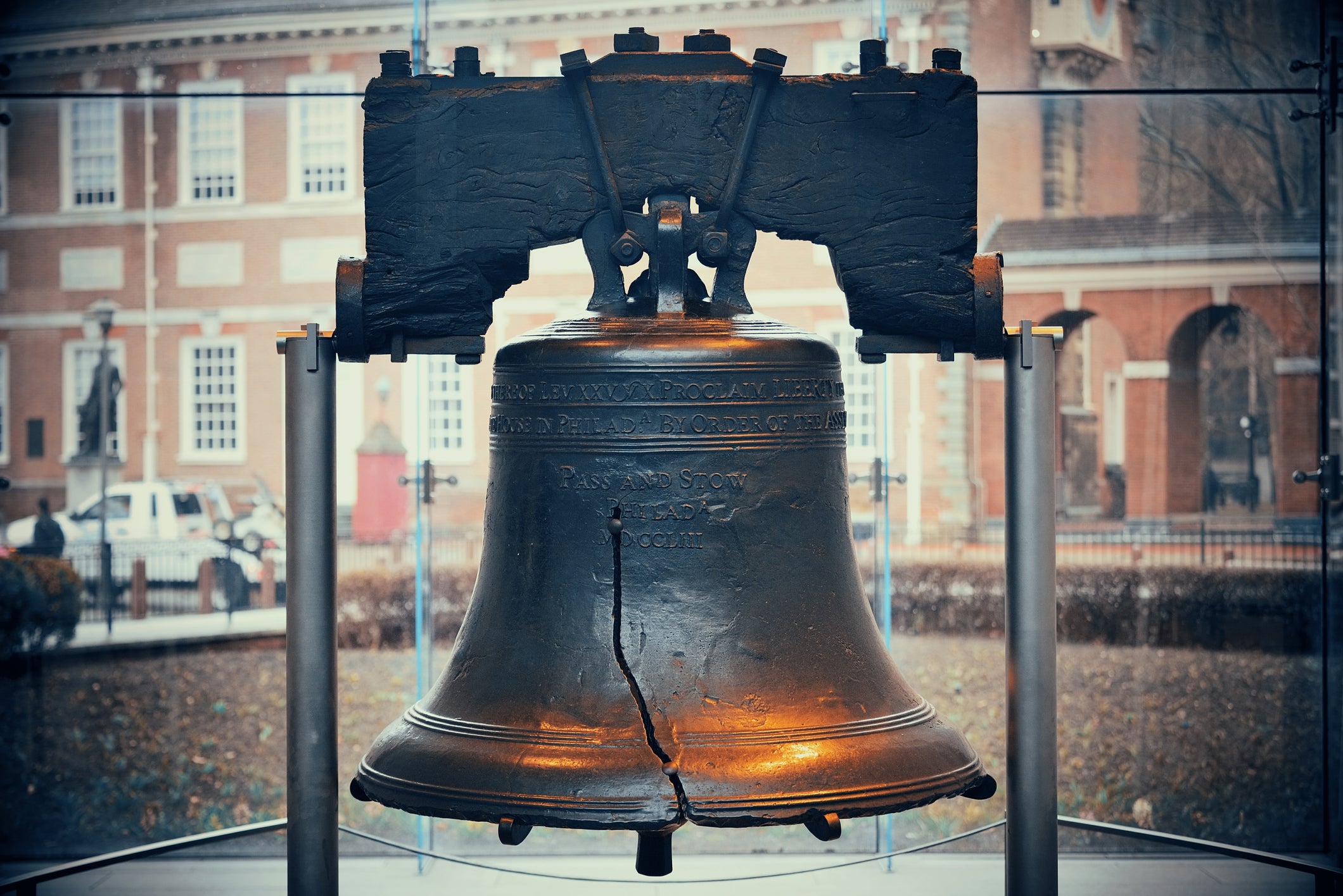 The Liberty Bell at Independence Park in Philadelphia, Pennsylvania. The Trump administration has ordered that any “corrosive ideology” found included in the exhibits at the park be removed by mid-September. Park workers have reportedly flagged exhibits that include comments about slavery, sexism, racism, and the nation’s strained relationship with Native American tribes for removal.