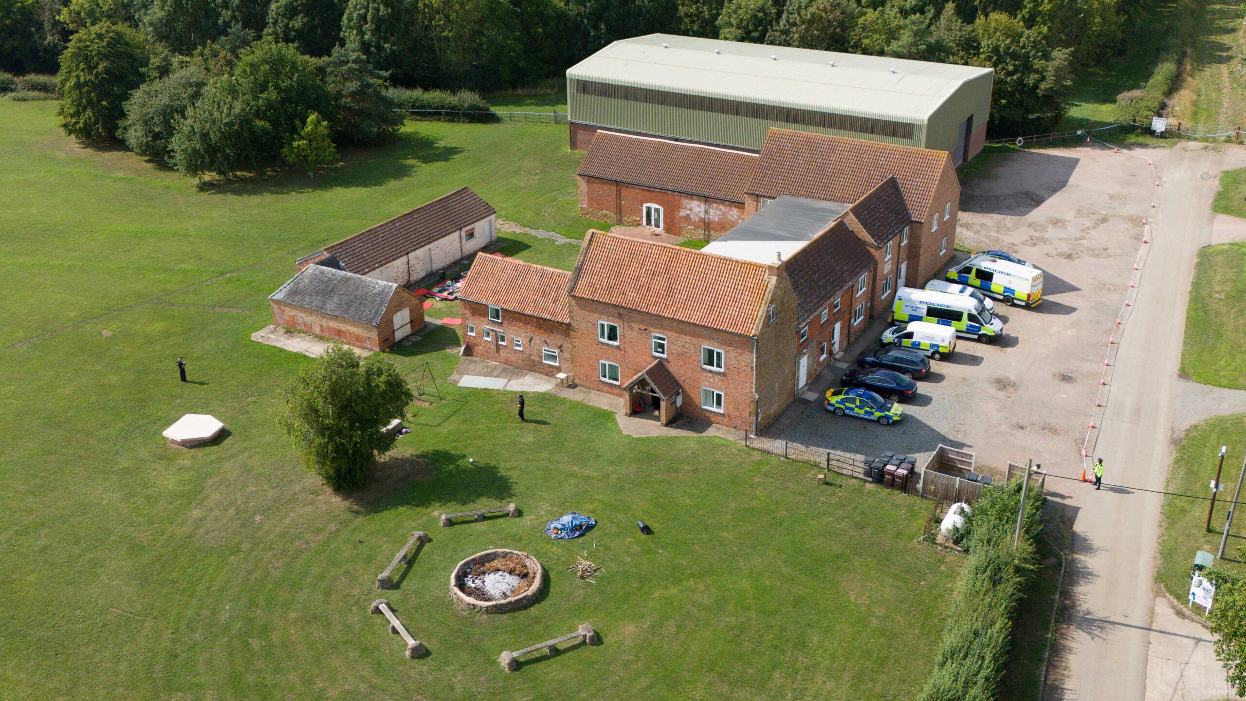 The scene in Stathern, Leicestershire, after a 76-year-old man was arrested on suspicion of administering poison at a summer camp