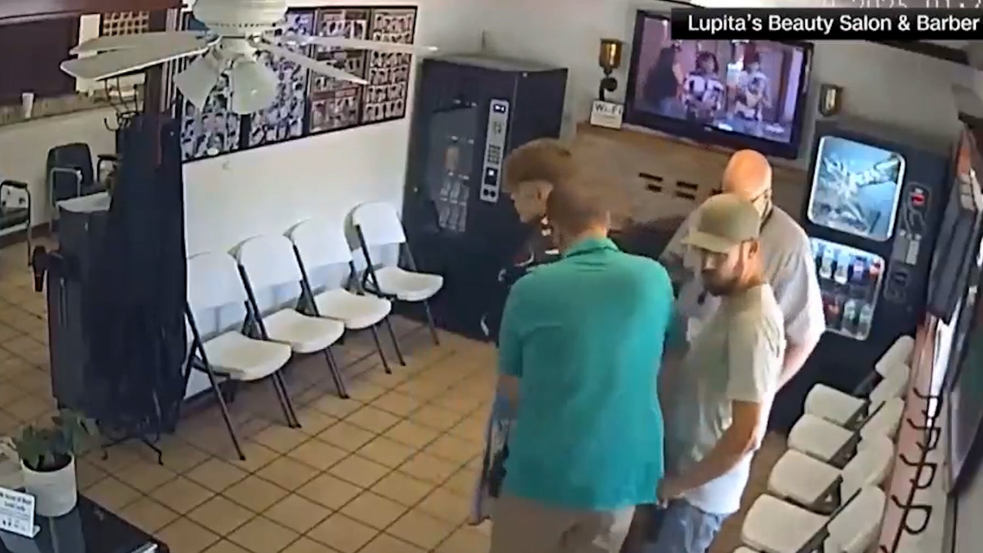 The dramatic arrest happened right as the hairdresser had just started doing a fade on McGannâs hair