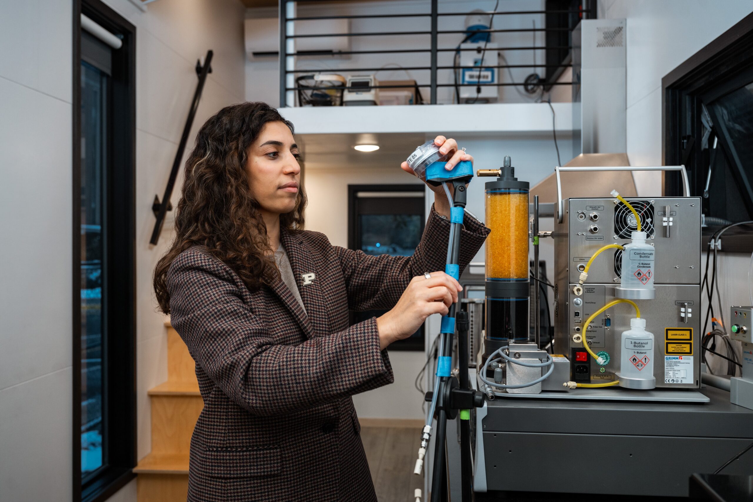Assistant professor Nusrat Jung pictured carrying out research