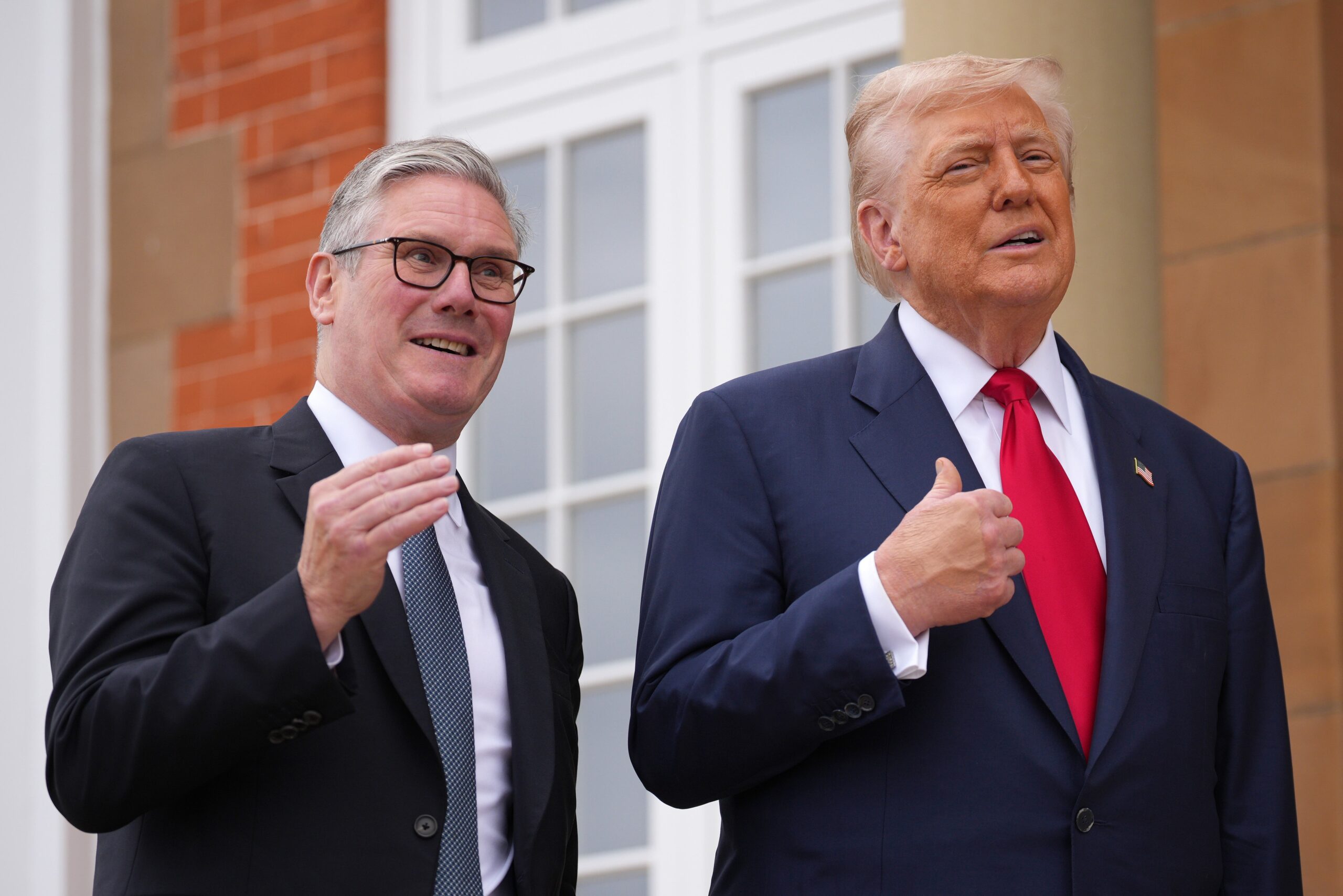 Sir Keir Starmer meeting with Trump at his resort in South Ayrshire (PA)