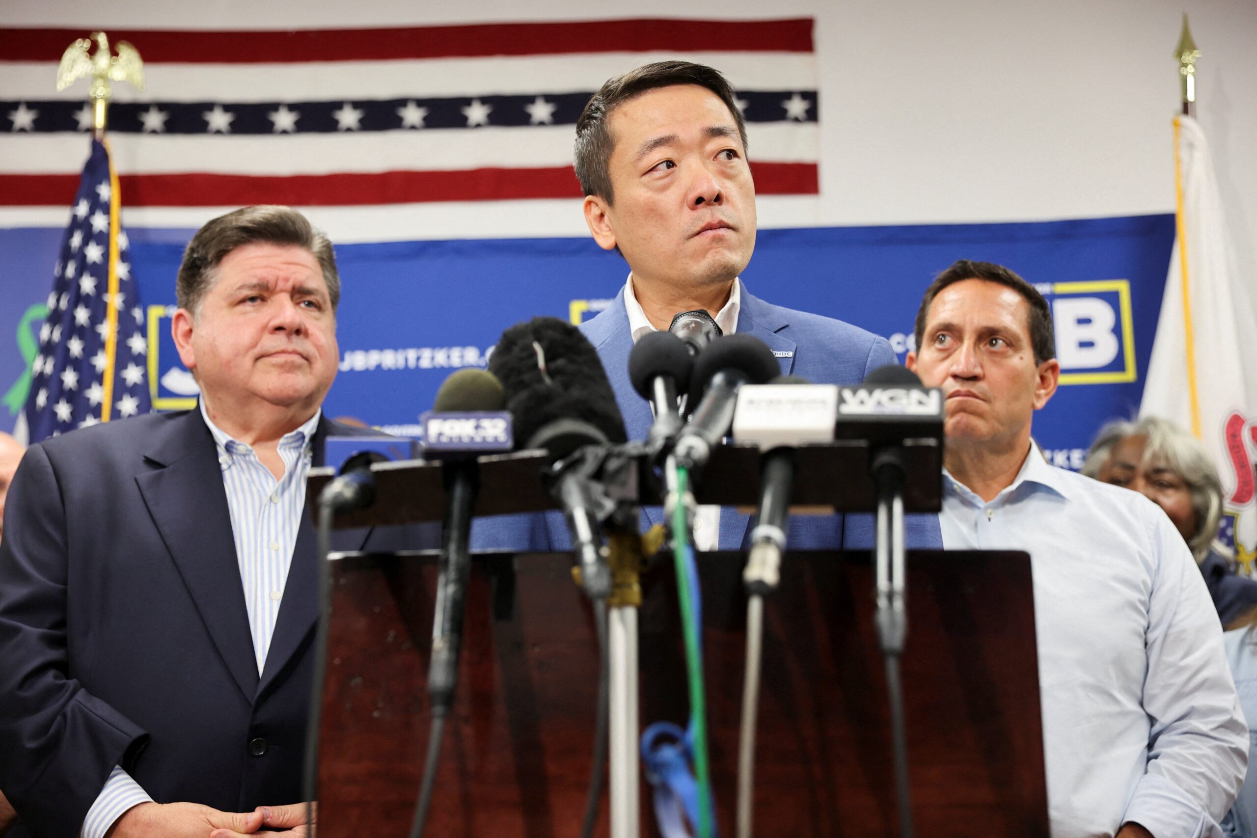 Texas House Democratic Caucus chair Gene Wu blasted the GOP ‘racist gerrymandered map’ as he led a group of Democratic lawmakers in leaving the state to block a vote on the state’s redrawn congressional map