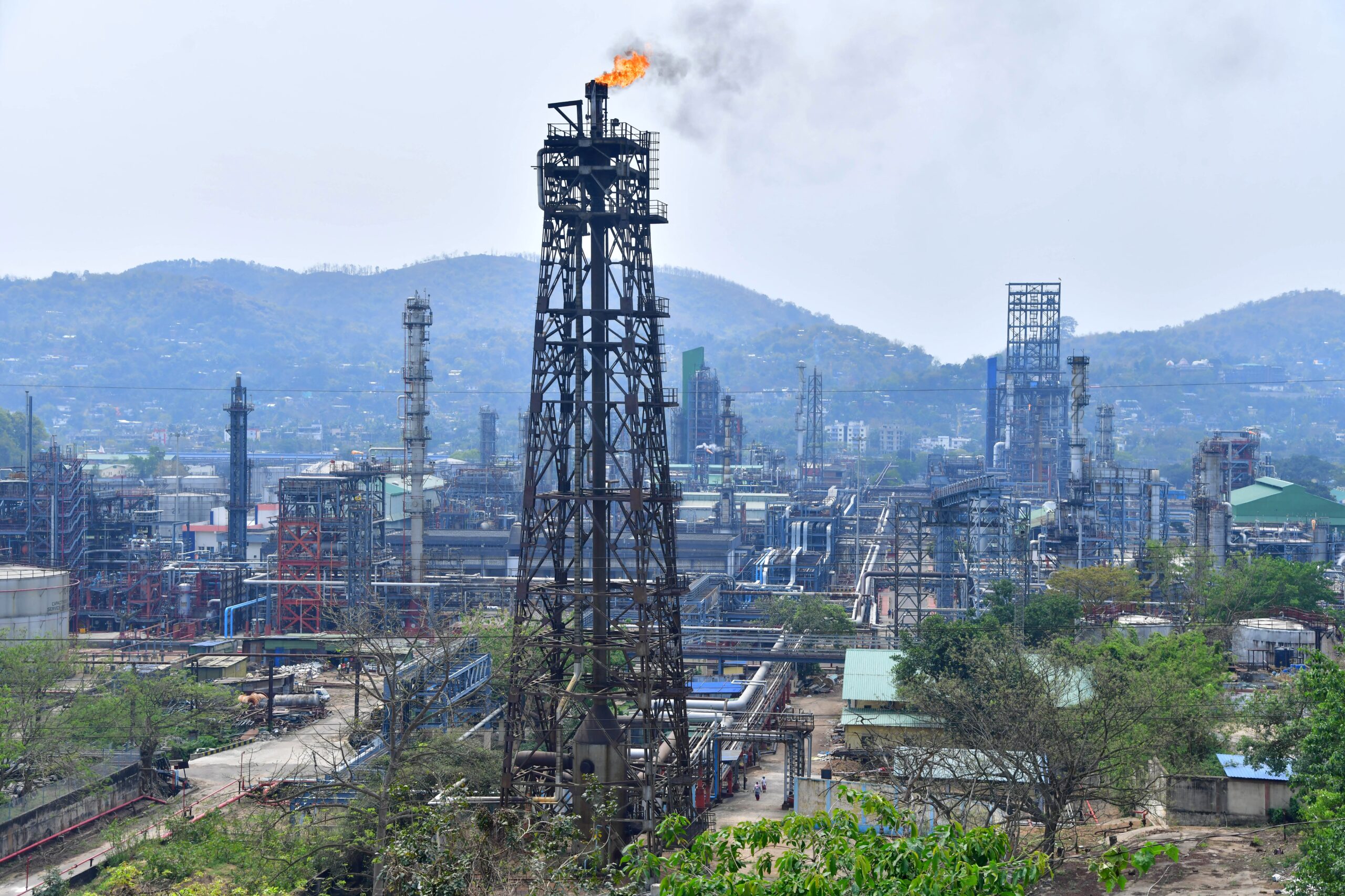 File. A refinery operated by Indian Oil Corporation in Guwahati