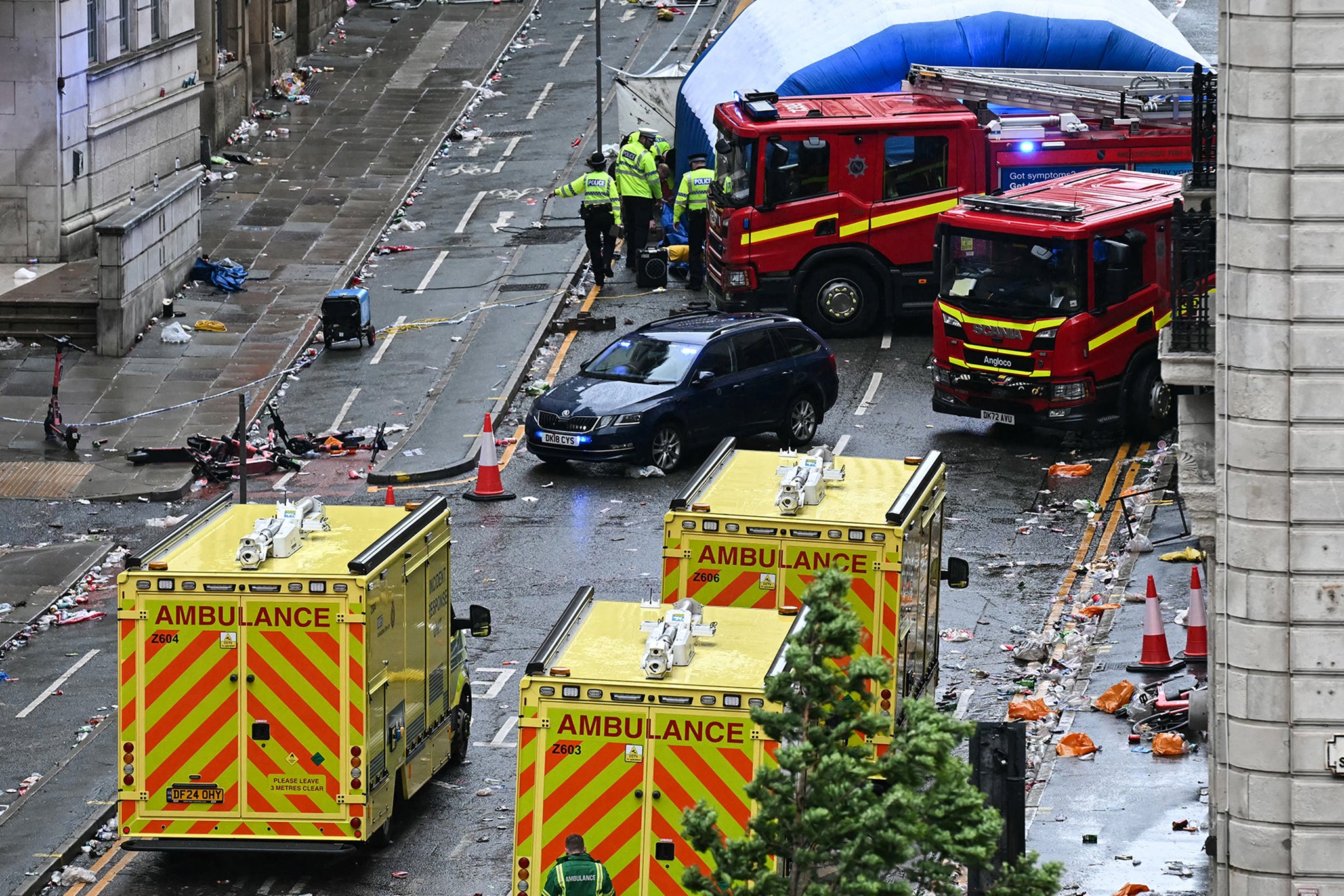 Police confirmed the suspect was a white British man in the aftermath of a crash at Liverpool’s Premier League victory parade