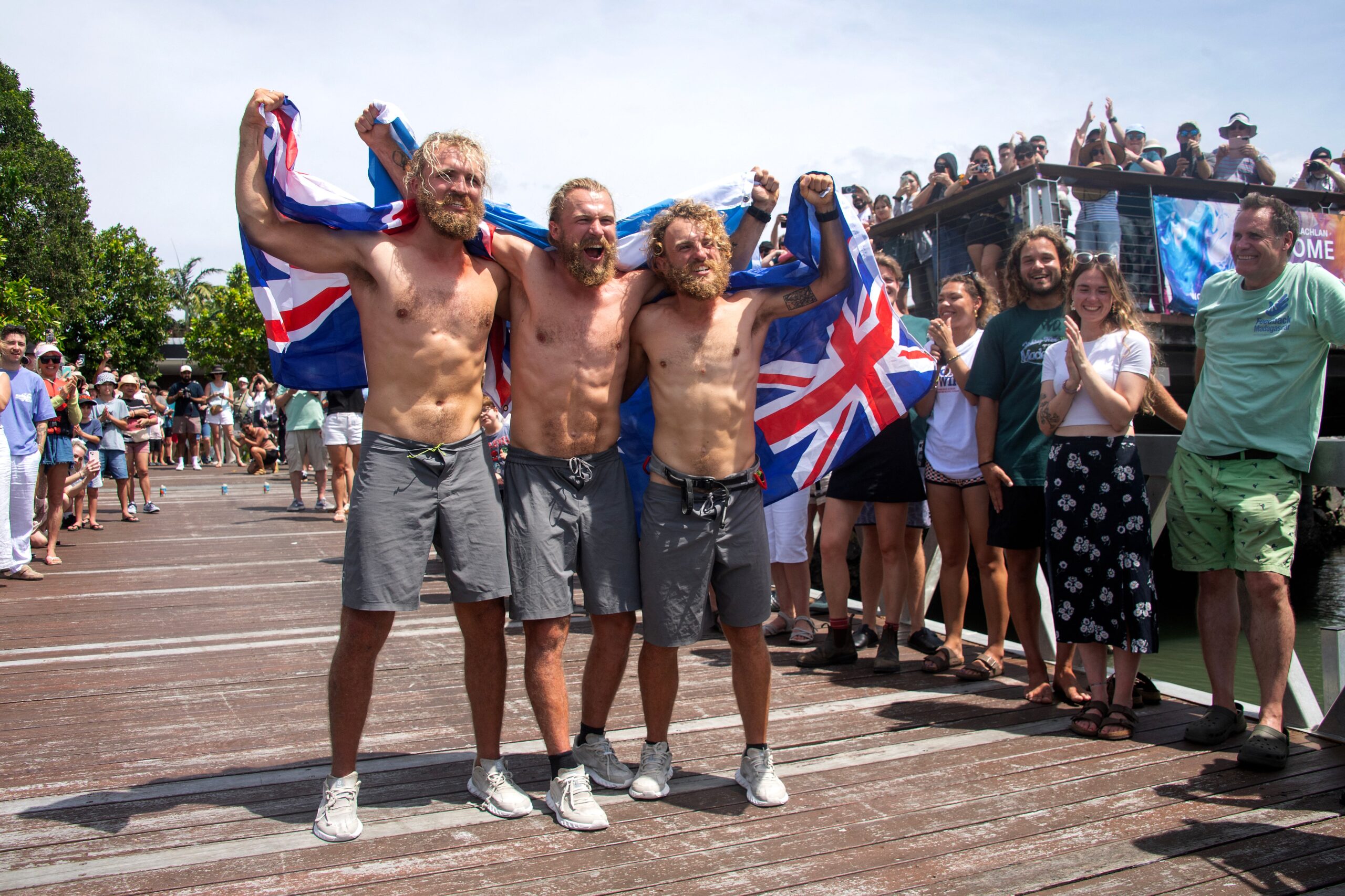 They bought 500kg of food on board for their epic journey