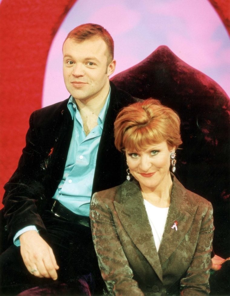 Television programme CARNAL KNOWLEDGE Thursday 15 February 1996 showin presenters Graham Norton and Maria Mcerlane