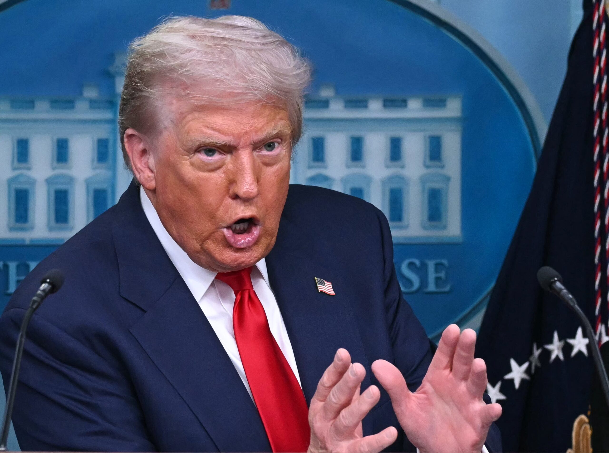 President Donald Trump appeared to mix up Russia and Alaska during a press conference on Monday