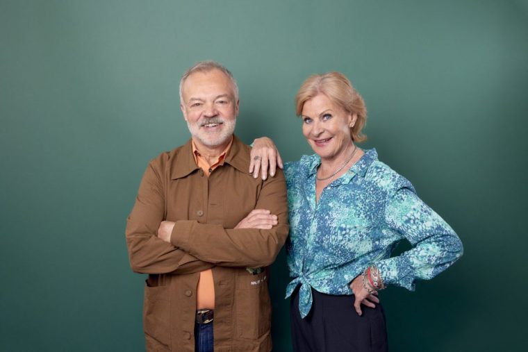 Graham Norton and Maria McErlane WANGING ON PODCAST Photographer: Tom Harrison www.tomharrisonphotography.co.uk Provided by evie.robinson@platformmedia.uk
