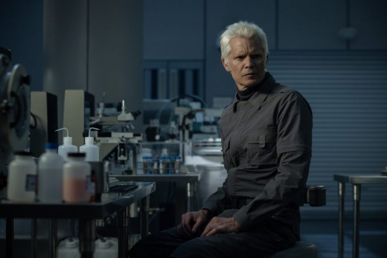 FX's Alien: Earth -- Pictured: Timothy Olyphant as Kirsh. CR: Patrick Brown/FX