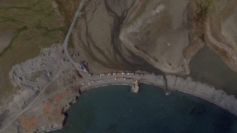 A satellite view shows equipment at the Pankovo test site in Yuzhny Island, on the Barents Sea archipelago of Novaya Zemlya, Russia, August 7, 2025. 2025 Planet Labs PBC/Handout via REUTERS THIS IMAGE HAS BEEN SUPPLIED BY A THIRD PARTY. MANDATORY CREDIT