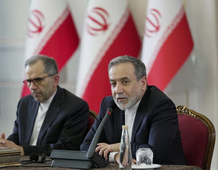 FILE PHOTO: Iranian Foreign Minister Abbas Araqchi speaks during a meeting with foreign ambassadors in Tehran, Iran, July 12, 2025. Hamid Forootan/Iranian Foreign Ministry/WANA (West Asia News Agency)/Handout via REUTERS ATTENTION EDITORS - THIS PICTURE WAS PROVIDED BY A THIRD PARTY./File Photo