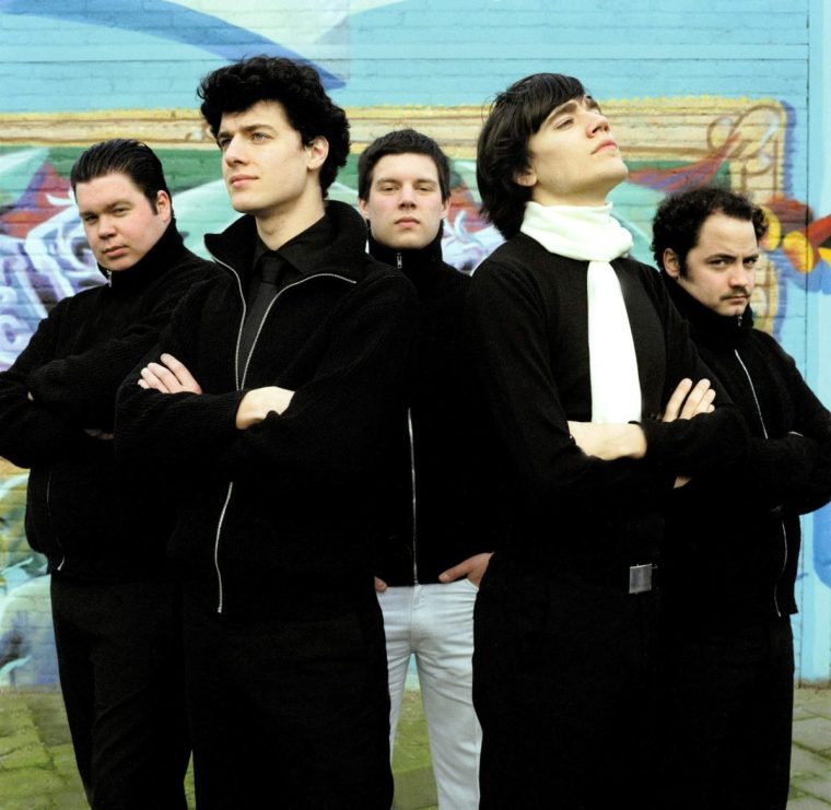 The Hives (pictured in 2001) say their black-and-white dress code inspired colour-matched dressing in artists from Coldplay to Robbie Williams (Photo: Peter Pakvis/ Redferns)