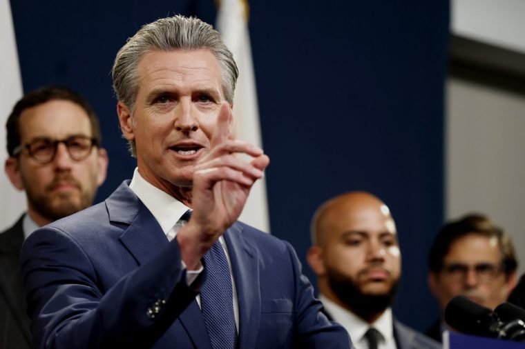 SACRAMENTO, CALIFORNIA - AUGUST 21: California Gov. Gavin Newsom holds a bill signing event related to redrawing the state???s congressional maps on August 21, 2025 in Sacramento, California. In a move to counter Texas House Republicans??? plan to redraw the state???s congressional maps ahead of the 2026 midterm elections, California Democrats took up a proposed constitutional amendment to temporarily redraw their own congressional maps, potentially creating five additional U.S. House seats for their party. (Photo by Justin Sullivan/Getty Images)