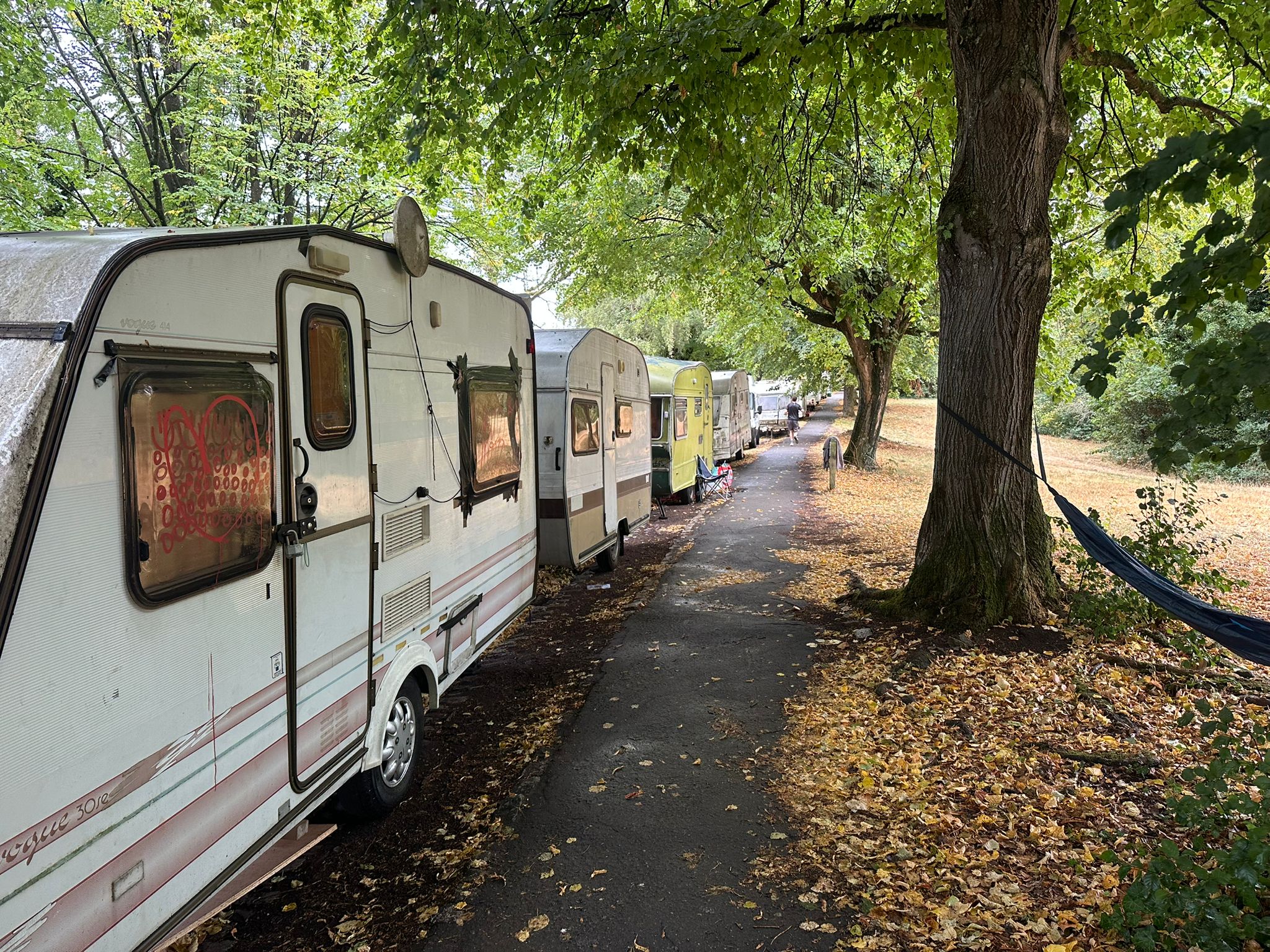 There are more than 100 caravans and vans being lived in on The Downs. The city council has removed 23 abandoned vehicles since May, 2023.