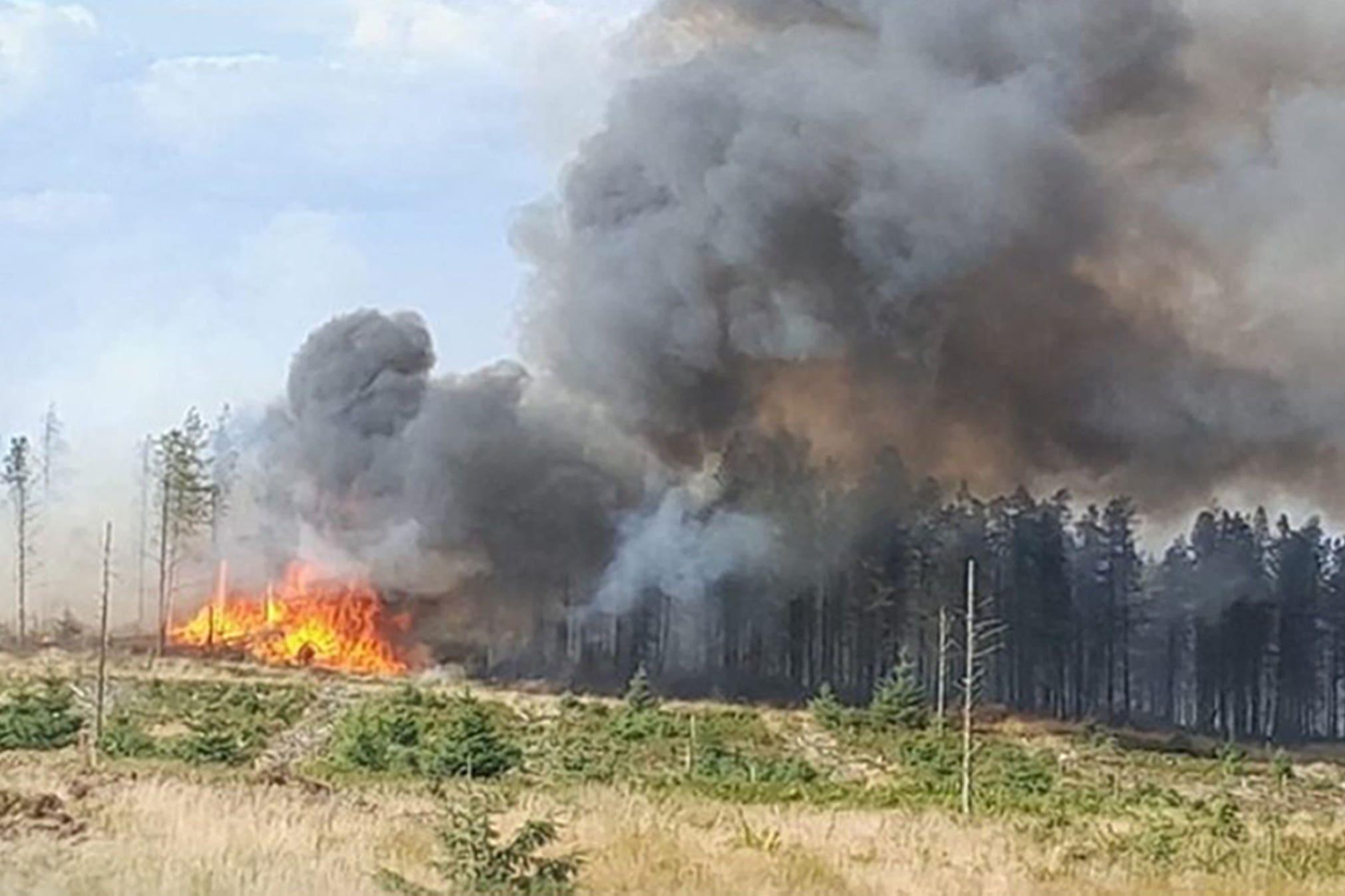 The fire in Langdale Moor (North Yorkshire Fire & Rescue Service)