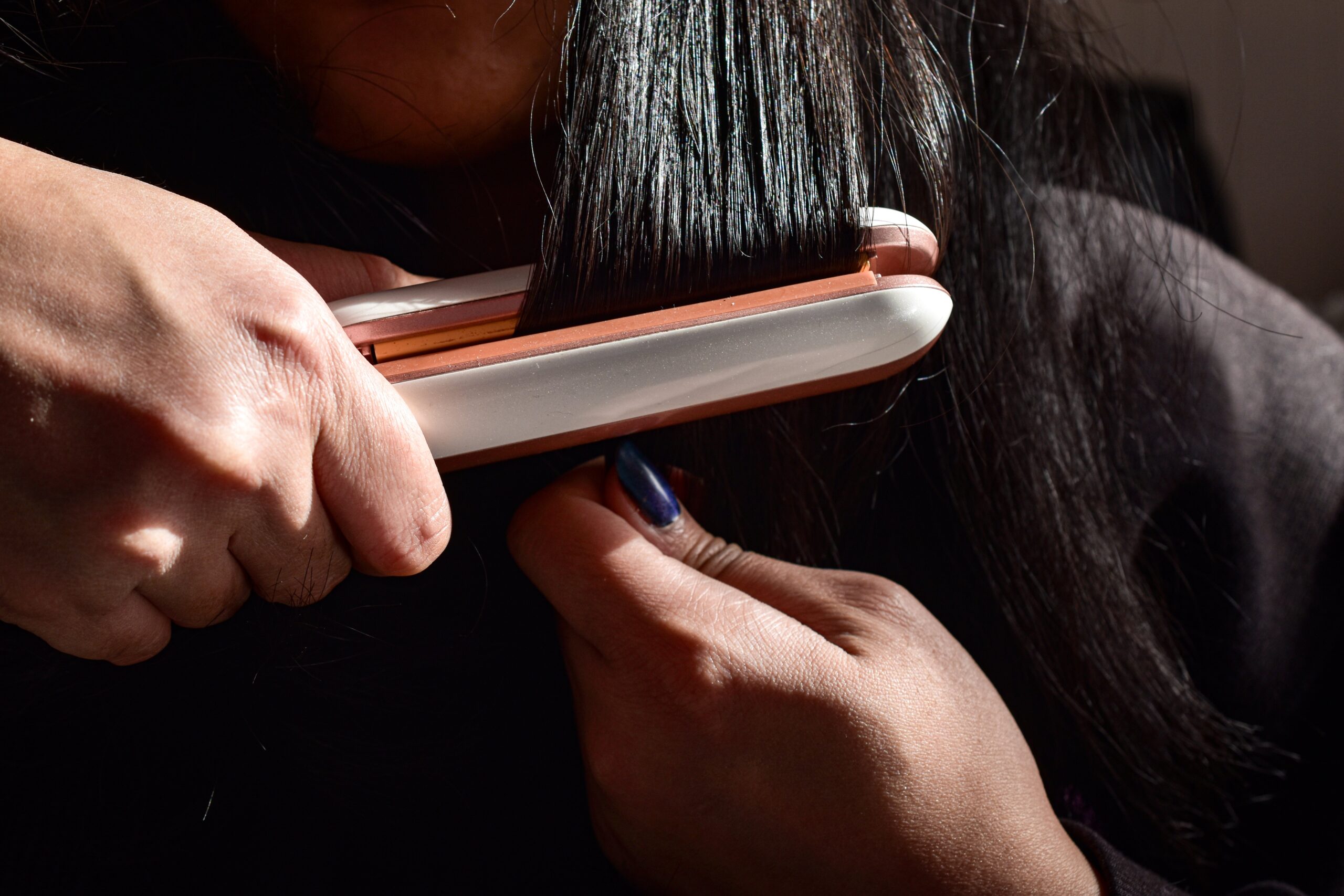A study found heat-based hair styling, such as straightening, curling or blow drying, emits chemicals when used with hair creams, lotions and serums