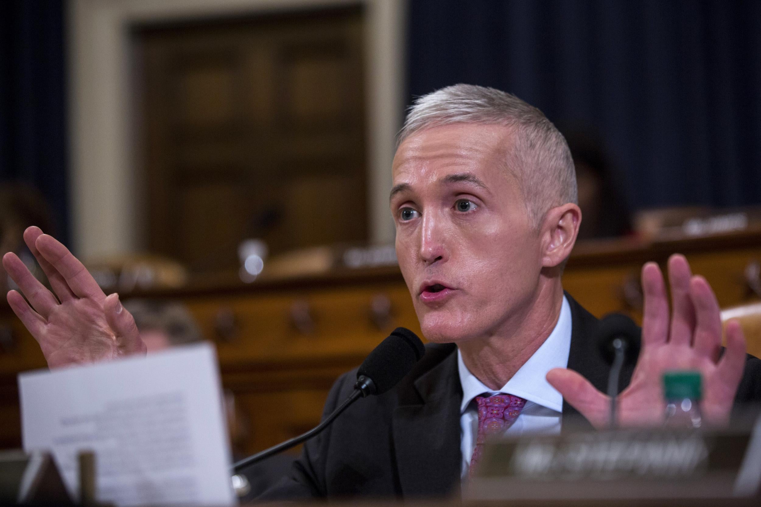 Trey Gowdy said on Wednesday that “the only thing that can possibly give parents in the future any modicum of peace” after the shooting is that their children are with Jesus.