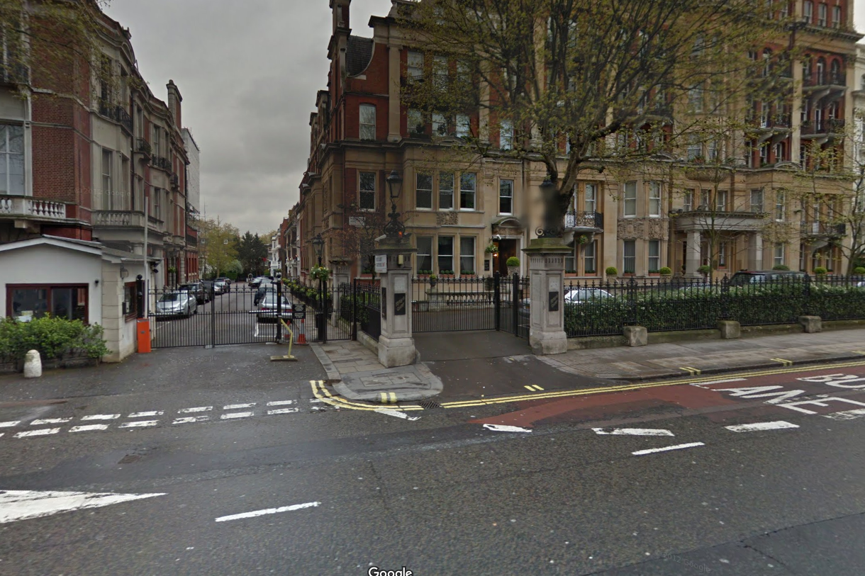 The incident happened outside the Turkish consulate in Rutland Gardens, Knightsbridge, London