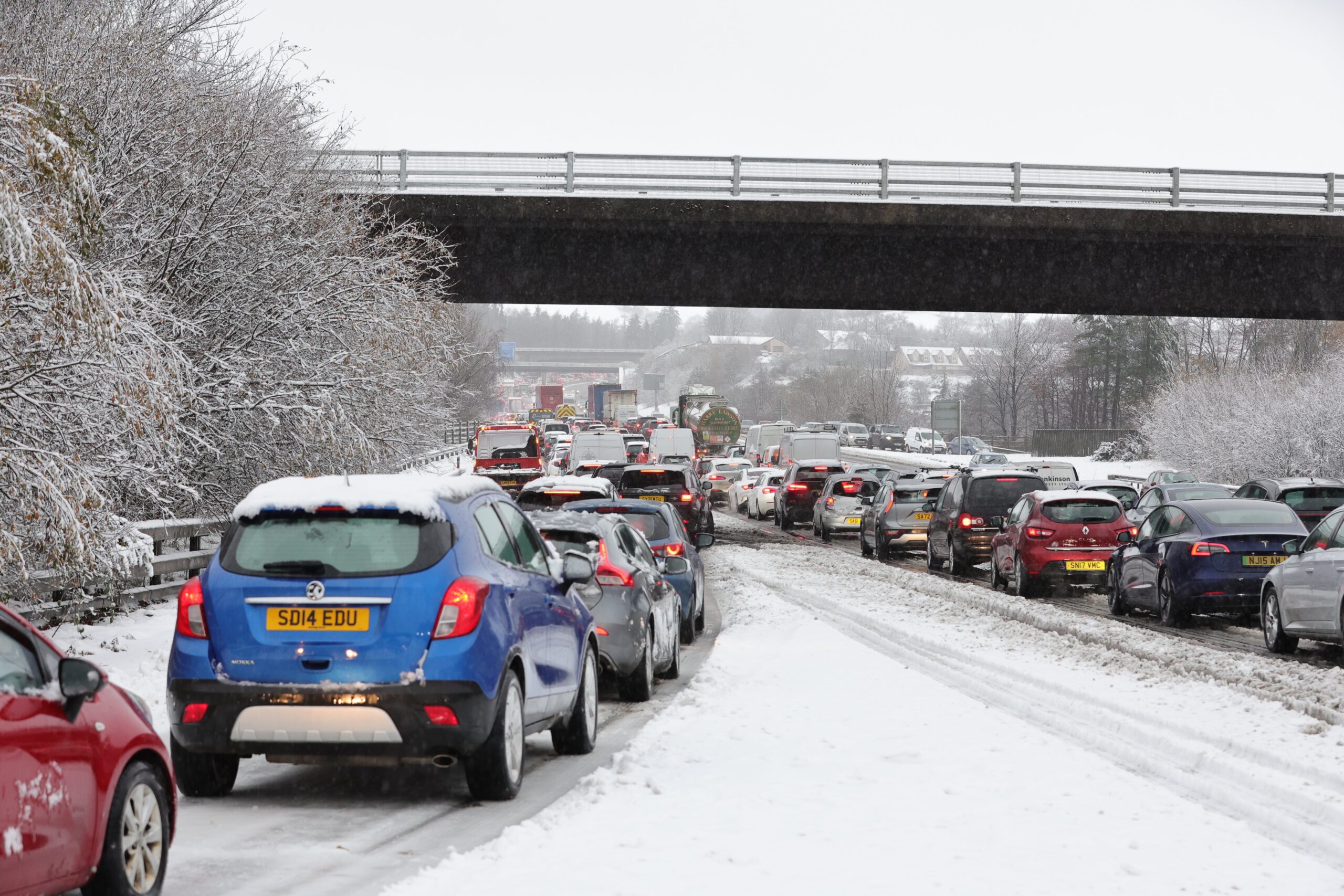 Disruption from snow and rain, as well as wind, are considered when naming storms, such as Storm Bert last November (Steve Welsh/PA)