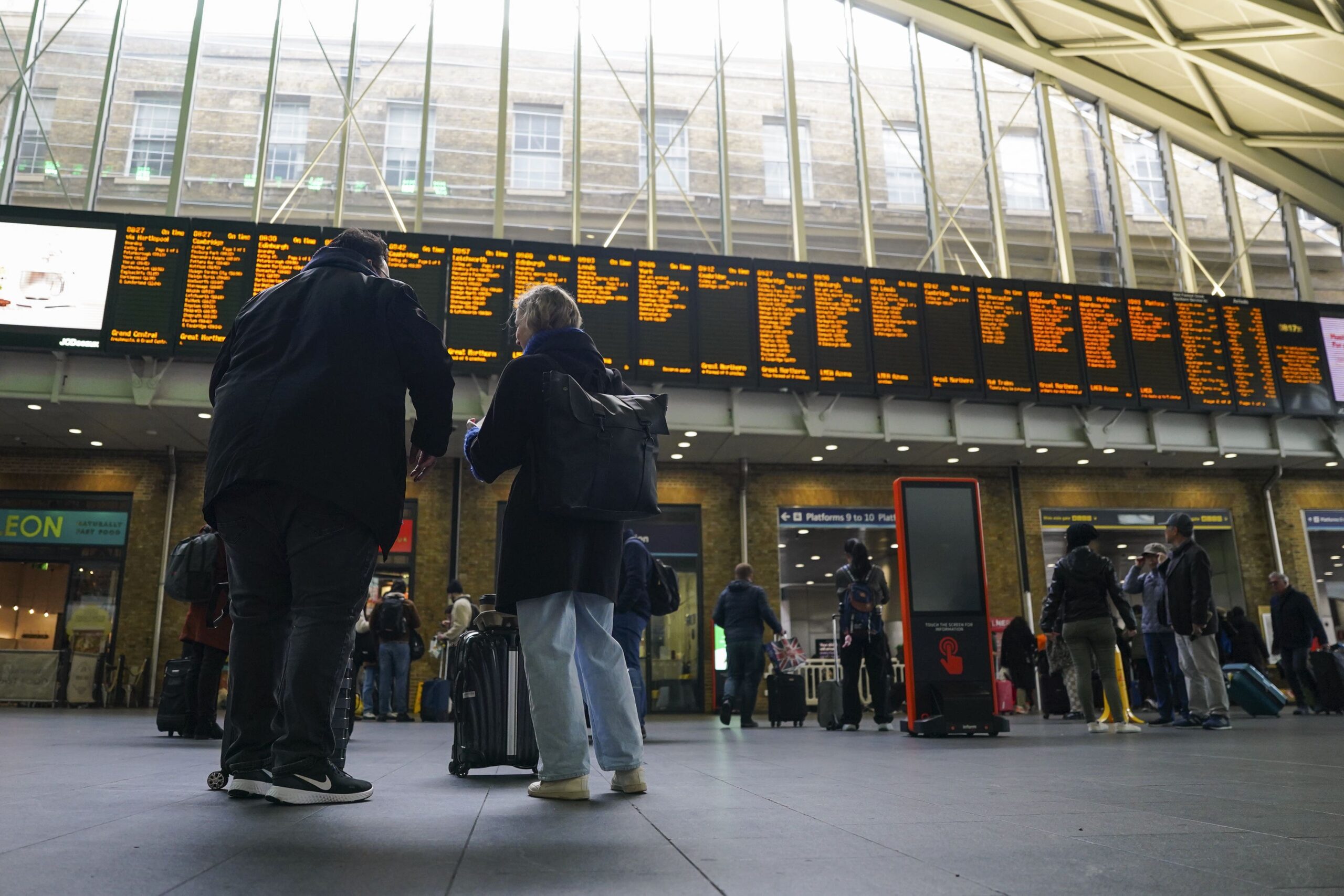 In London, Farringdon topped the list at 4.9 per cent, followed by 3.4 per cent at Euston and Paddington.